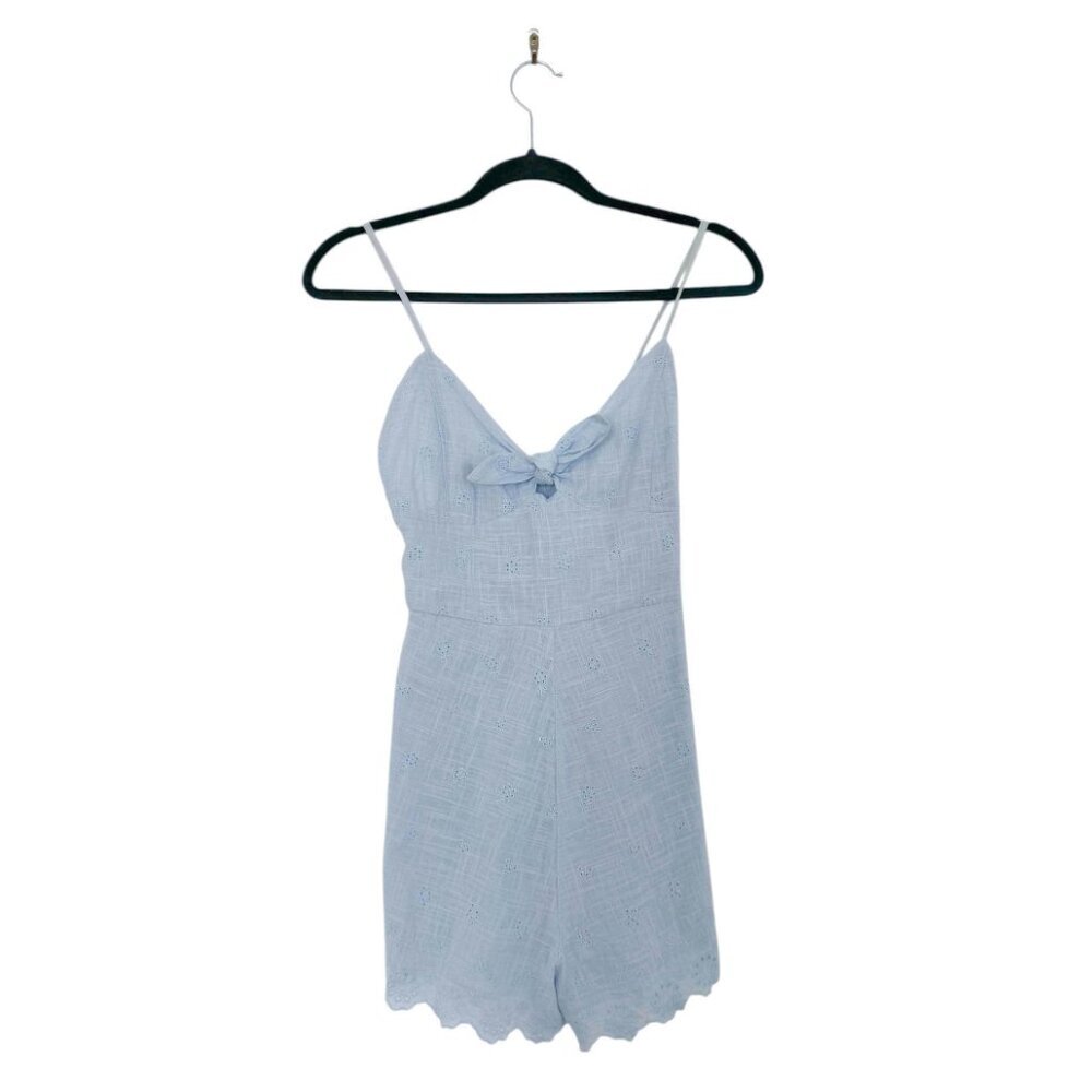 Zara Blue Eyelet Short Romper Size S - Picture 3 of 7